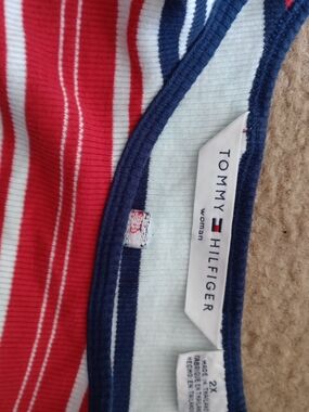 Tommy Hilfiger Kids Red & White Stripe Bottoms